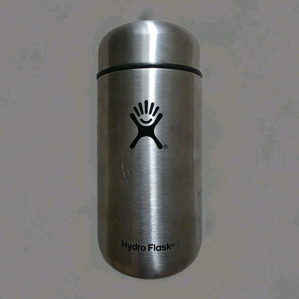 Hydro Flask 18 oz Food Flask Silver Insulated Food Container Screw Lid Outdoor